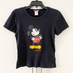 Vintage Walt Disney World Glitter Mickey Mouse T-shirt